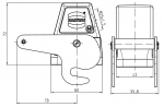 Han 6B hood, side entry, 1xM25, high construction, central locking lever (on the hood)