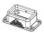 Han 6B bulkhead mounted housing, central locking lever (on the hood), low construction