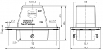 Han 10B Wanddurchfhrungsgehuse, gerader Kabeleingang, 1xM32, Zentralbgel (tllenseitig), hohe Bauform