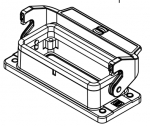 Han 16B Anbaugehuse, Lngsbgel, Han-Easy lock, IP65, IP67