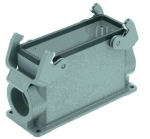 Han 24B surface mounted housing, side entry, 2xM40, double locking lever, high construction