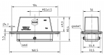 Han 24B Wanddurchfhrungsgehuse, gerader Kabeleingang, 1xM32, Zentralbgel (tllenseitig), hohe Bauform