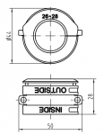 Han Easy Hood Kabeldichtung, Klemmbereich 26 - 28 mm