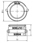 Han Easy Hood Kabeldichtung, Klemmbereich 32 - 34 mm