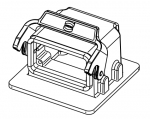 Han 10B Drive Motoranschlussgehuse, pulverbeschichtet, Lngsbgel