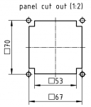 Han 10B Drive Motoranschlussgehuse, pulverbeschichtet, mit Kunststoffkappe, Lngsbgel, 70 mm