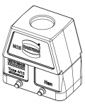 Han M 10B Tllengehuse, gerader Kabeleingang, 1xM25, Querbgel, hohe Bauform