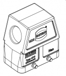 Han M 10B Tllengehuse, seitlicher Kabeleingang, 1xM25, Querbgel, hohe Bauform