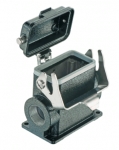 Han M 10B surface mounted housing, side entry, 2xM25, single locking lever, high construction