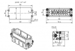 Han 16A Stifteinsatz, Crimp, (1-16), 0,14 - 4 mm,