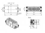 Han 16A Buchseneinsatz, Crimp, (1-16), 0,14 - 4 mm