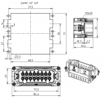 Han 16ES Stifteinsatz, 0,14 - 2,5 mm, Kfigzugfeder, (17-32)