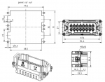 Han 16E Stifteinsatz, Crimp, (17-32), 0,14 - 4 mm