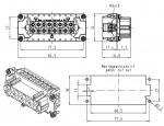 Han16E Buchseneinsatz, (17-32), 0,75 - 2,5 mm, mit Drahtschutz