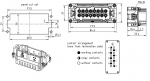 Han 6 Hv ES Stifteinsatz, 0,14 - 2,5 mm, Kfigzugfeder