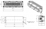 Han 24E Stifteinsatz, 0,75 - 2,5 mm, mit Drahtschutz