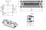 Han24ES Stifteinsatz, 0,14 - 2,5 mm, Kfigzugfeder (25-48)