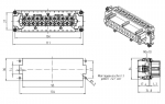 Han 24E Buchseneinsatz, 0,75 - 2,5 mm, mit Drahtschutz