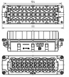 Han 46EE Buchseneinsatz, Crimp, 0,14 - 4 mm