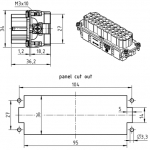 Han 46EE Buchseneinsatz, Crimp, 0,14 - 4 mm