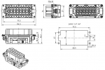 Han46EE Buchseneinsatz, Crimp, 0,14 - 4 mm, (47-92)