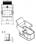 Han-Compact Anbaugehuse, gerade