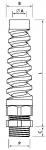 Kabelverschraubung mit Biegeschutzspirale M20x1,5