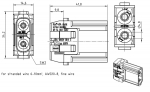 Han 40 A Modul, Stifteinsatz, Axialschraubanschluss, 6 - 10 mm