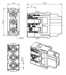 Han C-Modul Buchseneinsatz, 6 - 10 mm, Axialschraubanschluss