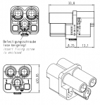 Han Q 2/0 Crimp Buchseneinsatz, 1,5 - 10 mm