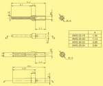 D-Sub Kontaktstift gedreht 0,33 - 0,82 mm, AWG 22 - 18