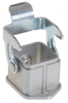 Han 3A INOX bulkhead mounted housing, straight, single locking lever