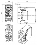 Han ES-Modul Stifteinsatz, 0,14 - 2,5 mm, Kfigzugfederanschluss