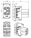 Han ES-Modul Buchseneinsatz, 0,14 - 2,5 mm, Kfigzugfederanschluss