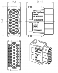 Han High Density Modul Buchseneinsatz, 0,08 - 0,52 mm, Crimp