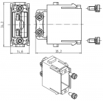 Han Adapter-Modul ohne D-Sub-Einsatz Buchseneinsatz