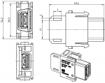 Han USB 2.0 Modul Buchseneinsatz