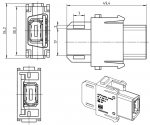 Han FireWire-Modul Buchseneinsatz, 1A