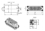 Han 16A Buchseneinsatz, (17-32), 0,75 - 2,5 mm