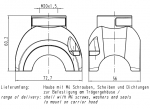 Han-Yellock 30 Gehuseoberteil, gerader Kabeleingang, 1xM20