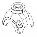 Han-Yellock 30 Gehuseoberteil, gerader Kabeleingang, 1x25