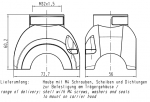 Han-Yellock 30 Gehuseoberteil, gerader Kabeleingang, 1x32