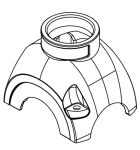 Han-Yellock 30 Gehuseoberteil, gerader Kabeleingang, 1x32