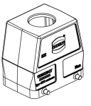 Han 32A Tllengehuse, gerader Kabeleingang, 1xM32, hohe Bauform