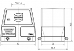 Han 32A Tllengehuse, gerader Kabeleingang, 1xM32, hohe Bauform