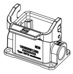 Han 6B Sockelgehuse, seitlicher Kabeleingang, 1xM20