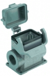 Han 6B surface mounted housing, with thermo-plastic cover, side entry, 2xM32, high construction
