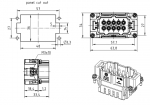 Han 10ES Stifteinsatz, 0,14 - 2,5 mm, Kfigzugfeder