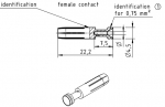 Han A/E Buchsenkontakt, 1 mm, versilbert