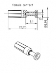 Han C Buchsenkontakt, 1,5 mm, versilbert